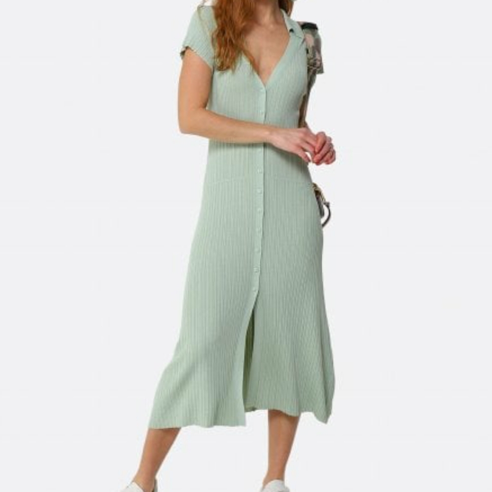 Rag and Bone Esme Ribbed Midi Dress